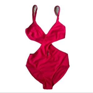 Red Boohoo monokini. NWT.